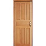 Porta Montada de Giro Madeira Macica Mista/Mescla Esquerda 210x70x11cm Americana