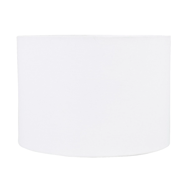 Cúpula Cilíndrica Grande Branca Tecido 26,5x35cm Inspire