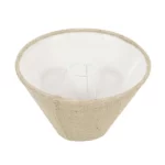 Cúpula Cônica Pequena Cru Tecido 12x20x8cm Inspire