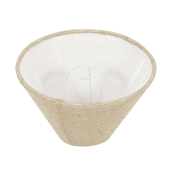 Cúpula Cônica Pequena Cru Tecido 12x20x8cm Inspire