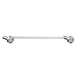 Porta Toalha Banho Barra Metal Brilhante Parafuso 65cm Style Sensea