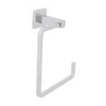 Porta Toalha Rosto Argola Metal Brilhante Parafuso Quaddro Sensea