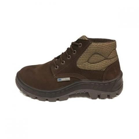 Bota de Segurança Café Nobuck N44 Bico de Plástico Marrom CA42373