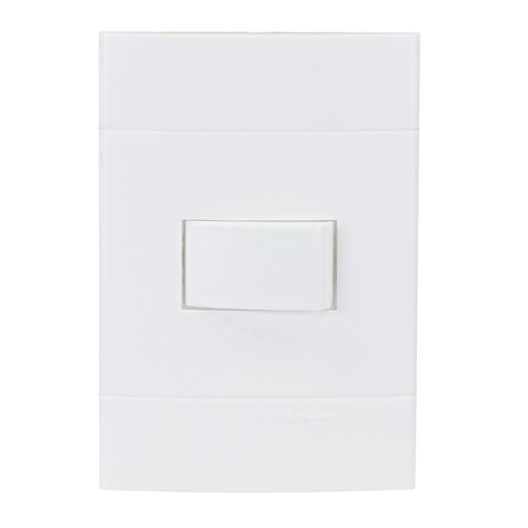 Conjunto Interruptor Simples Branco 10A Branco Lunare Schneider