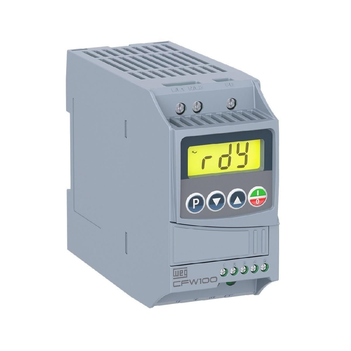 Inversor Conversor de Frequência Weg CFW100 Mono 0,25CV 220V 1,6A (14248096)